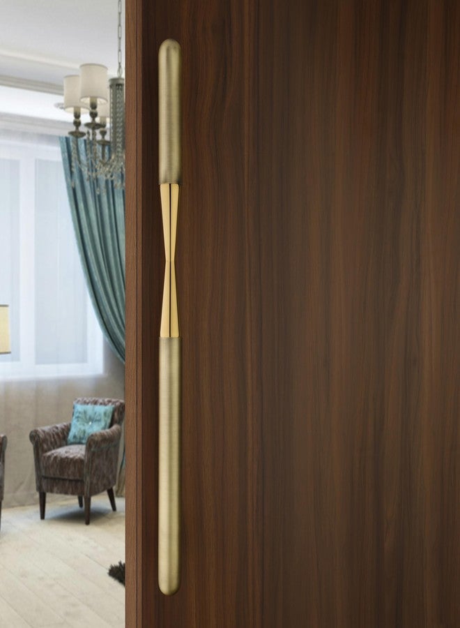 LAPO Antique Gold Finish Stainless Steel Handle 18 Inch | Heavy Duty Main Door Pull-Push Handle for Wooden & Glass Doors | Elegant Design for Home & Office | Pack of 1, 3 Year Warranty - Image 2